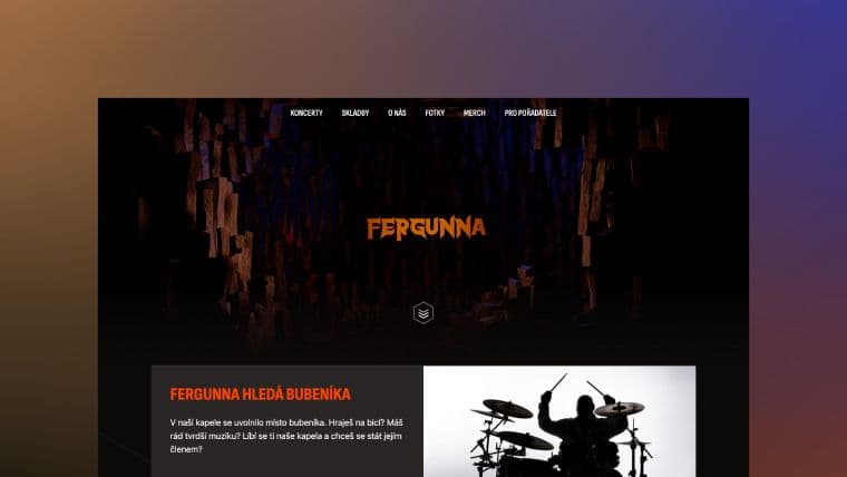 Tvoříme živě web kapely Fergunna